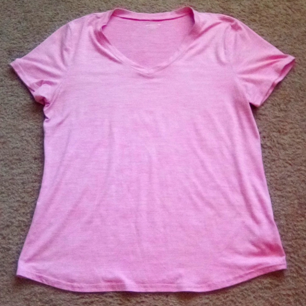 Women V Neck Casual Short Sleeves y2k Blouse Top Size L